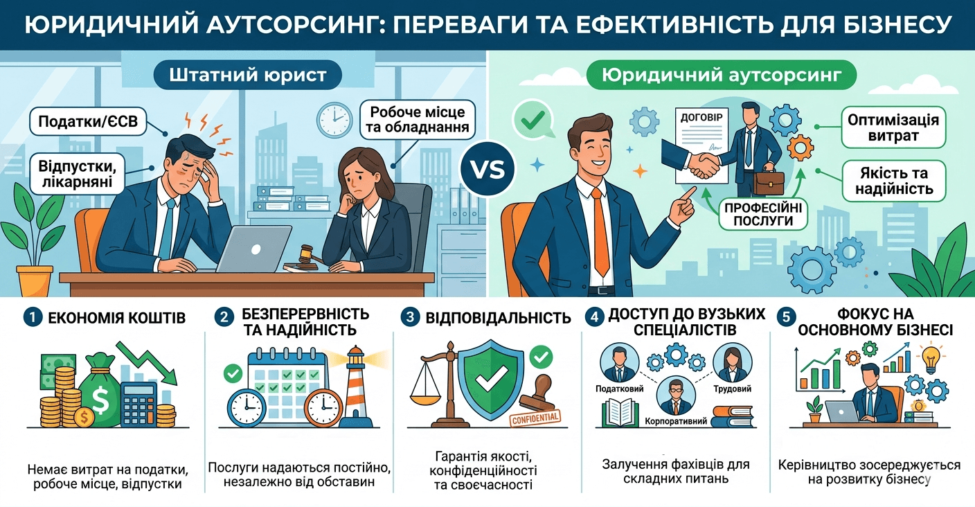 Інфографіка про юридичний аутсорсинг